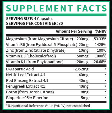 natural test booster supplement testogen ingredients
